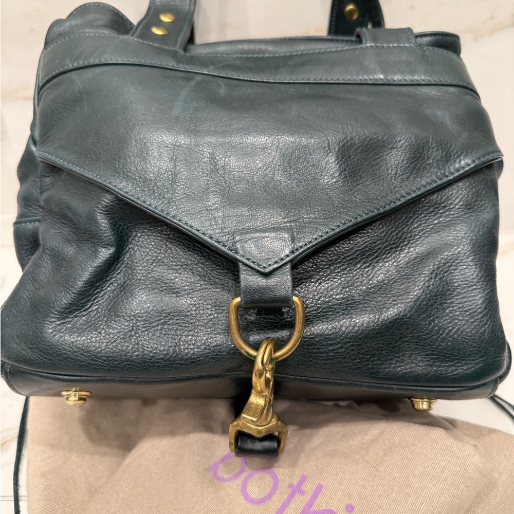 Botkier Dark Green Leather Small Trigger Bag with Gold Details - Picture 2 of 11